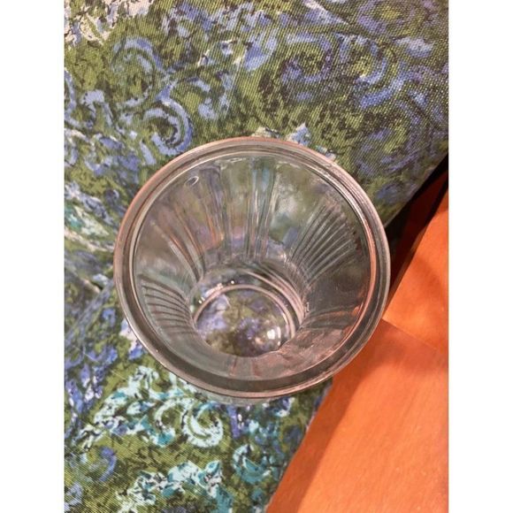 Vintage Hoosier Glass Vase Art Deco Pattern Clear Glass Decor - Picture 6 of 8